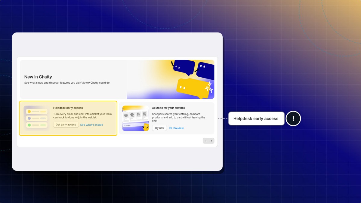 The Helpdesk early access card in New in Chatty on Home
