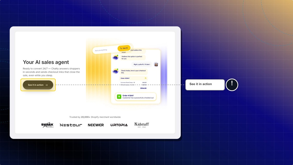 Opening screen of the Chatty setup flow