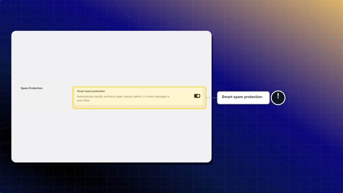 Smart spam protection switch